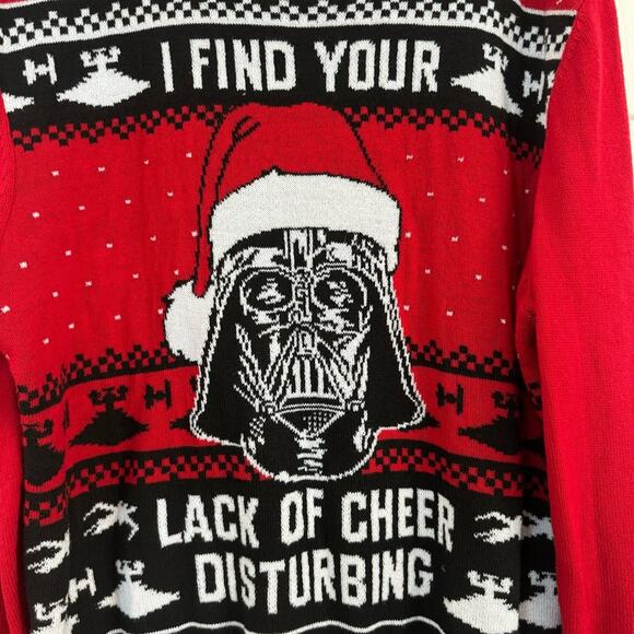 Star Wars Long Sleeve Crewneck Unisex Knit Sweater Darth Vader Size XXL - Picture 3 of 12